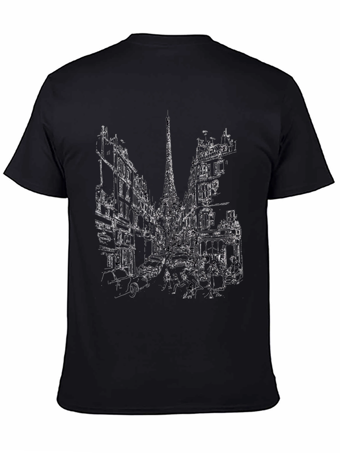 Black Cityscape Graphic Tee