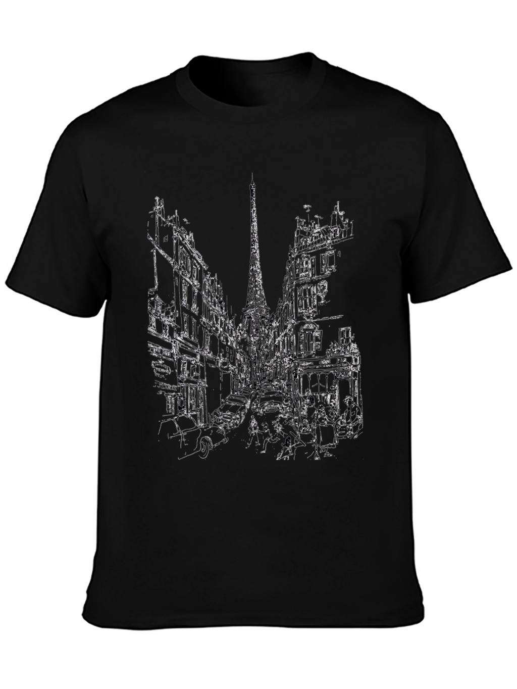 Black Cityscape Graphic Tee
