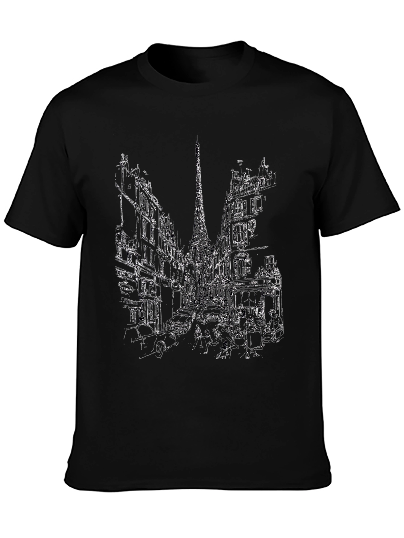 Black Cityscape Graphic Tee