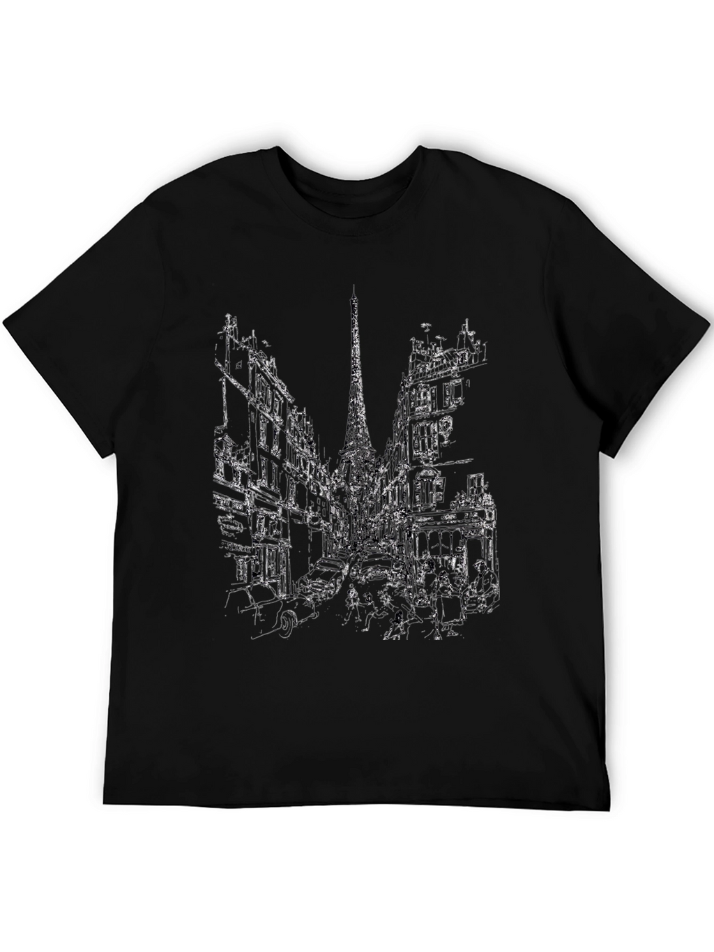 Black Cityscape Graphic Tee