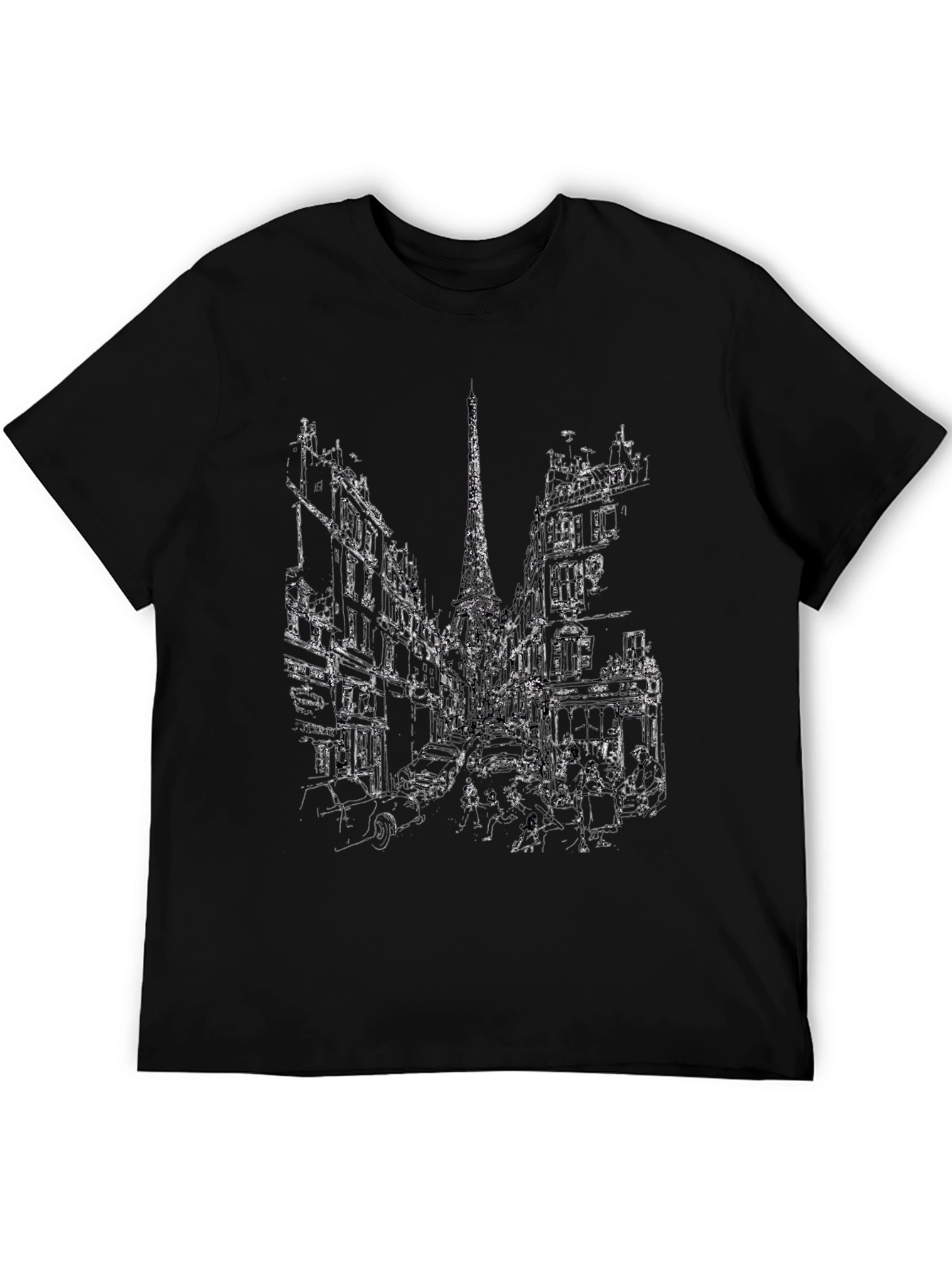 Black Cityscape Graphic Tee