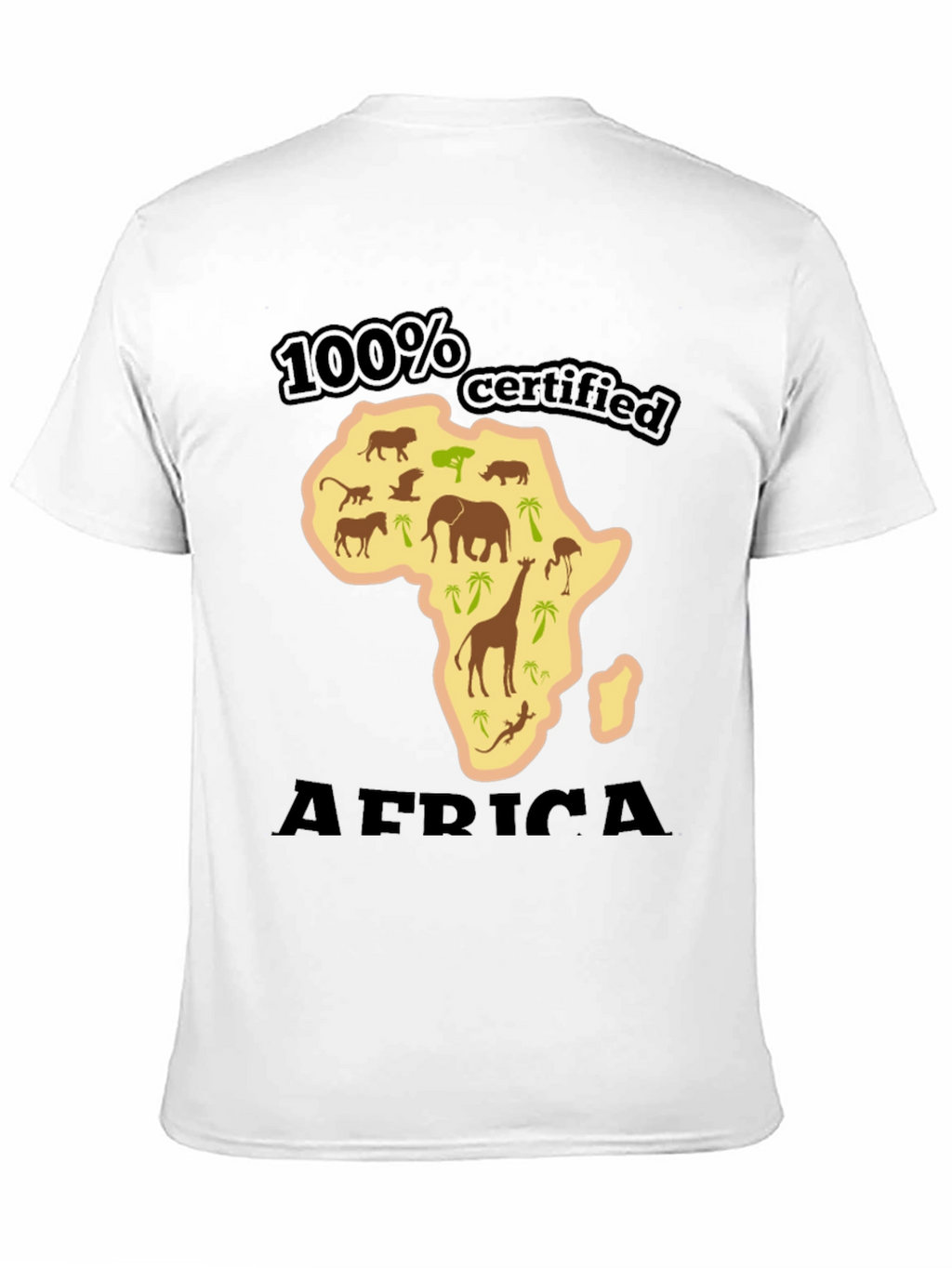 100% Certified Africa Graphic Tee - Black