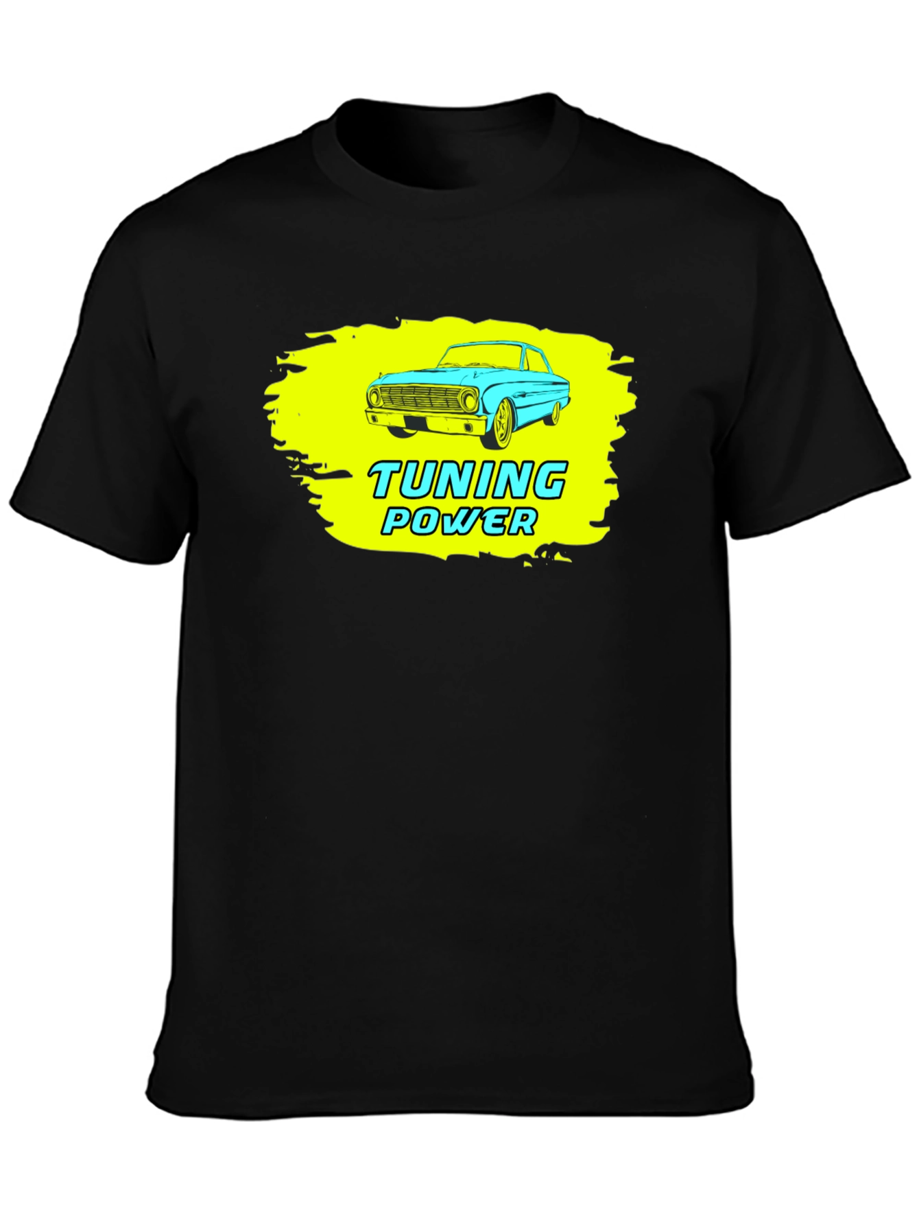 Tuning Power Car Graphic Black T-Shirt