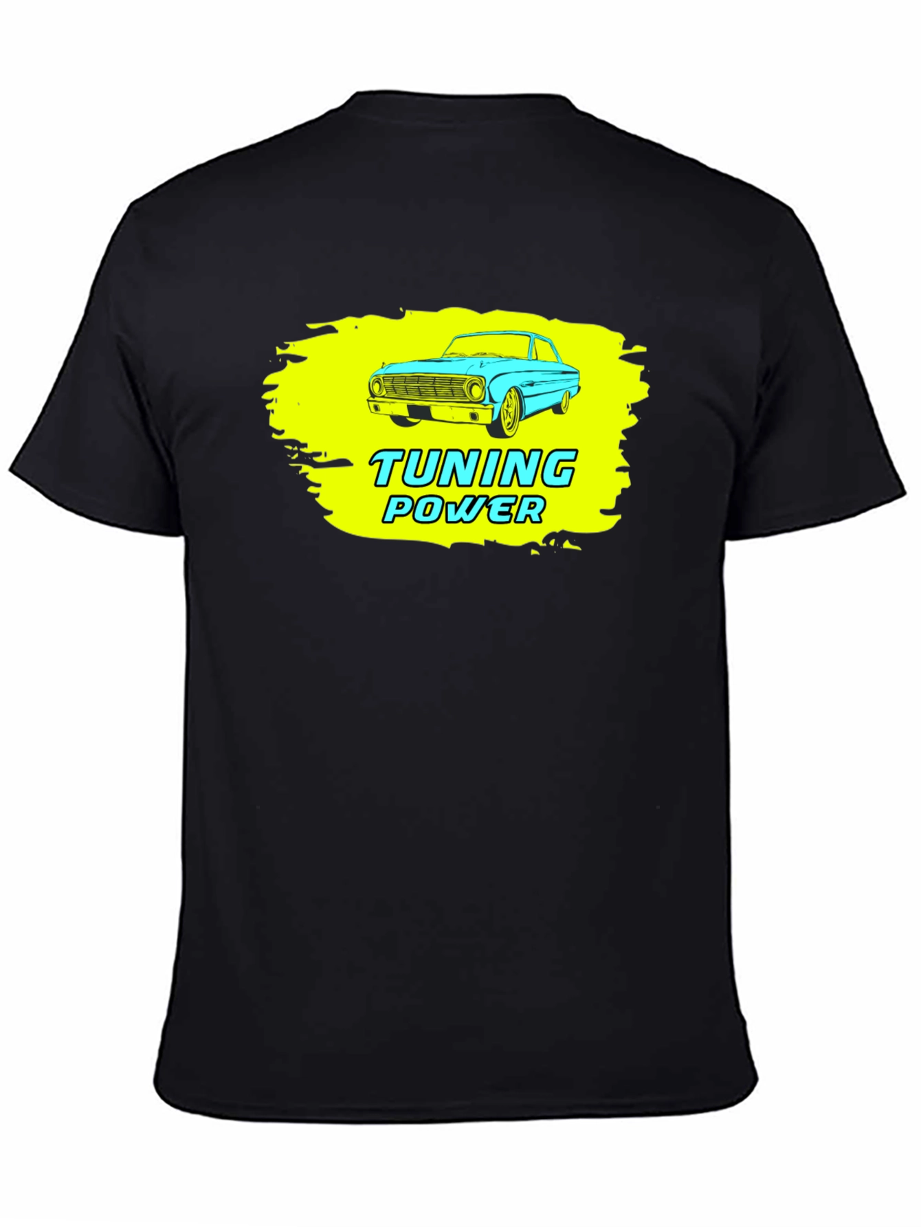 Tuning Power Car Graphic Black T-Shirt