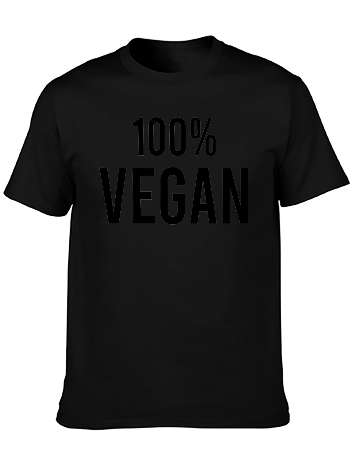 100% Vegan Black T-Shirt - Ethical Fashion Statement