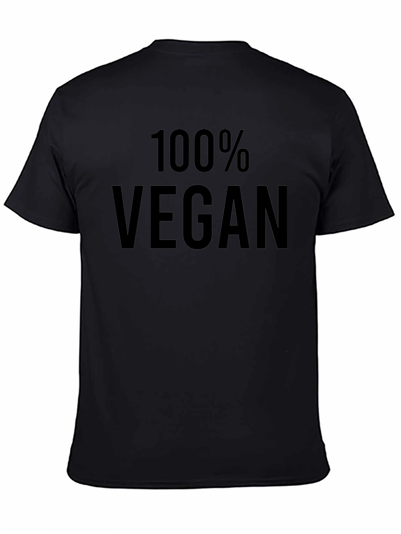 100% Vegan Black T-Shirt - Ethical Fashion Statement