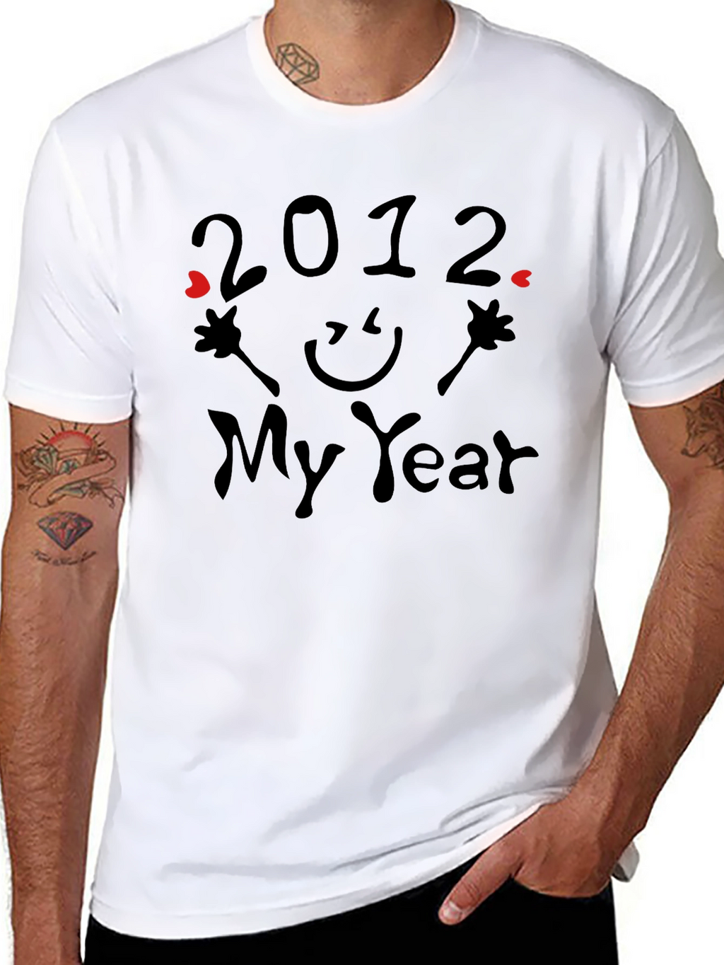 2012 My Year Graphic Print T-Shirt