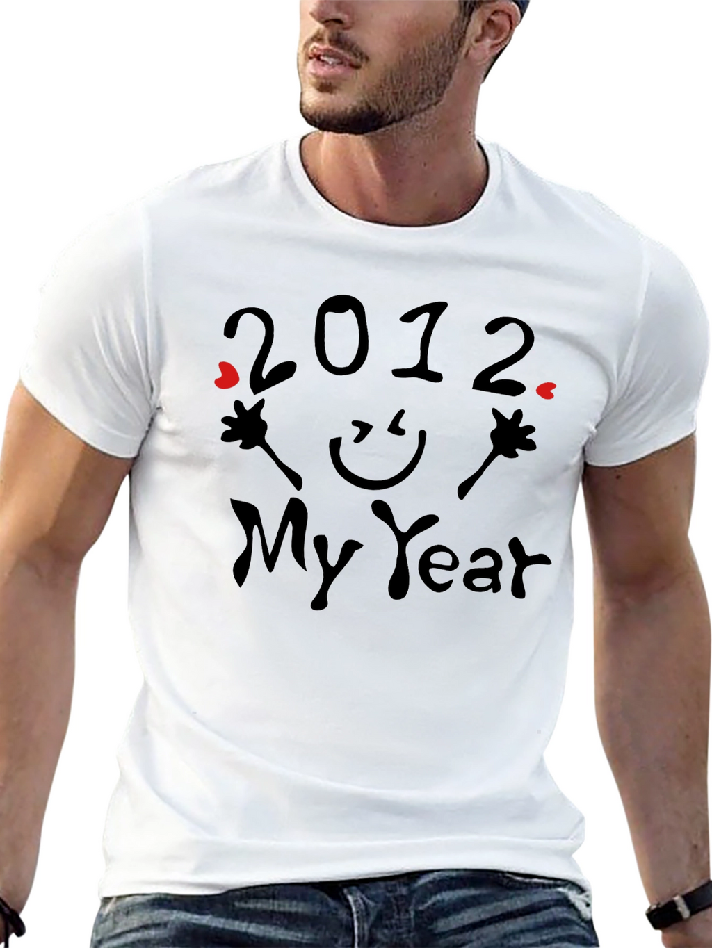2012 My Year Graphic Print T-Shirt