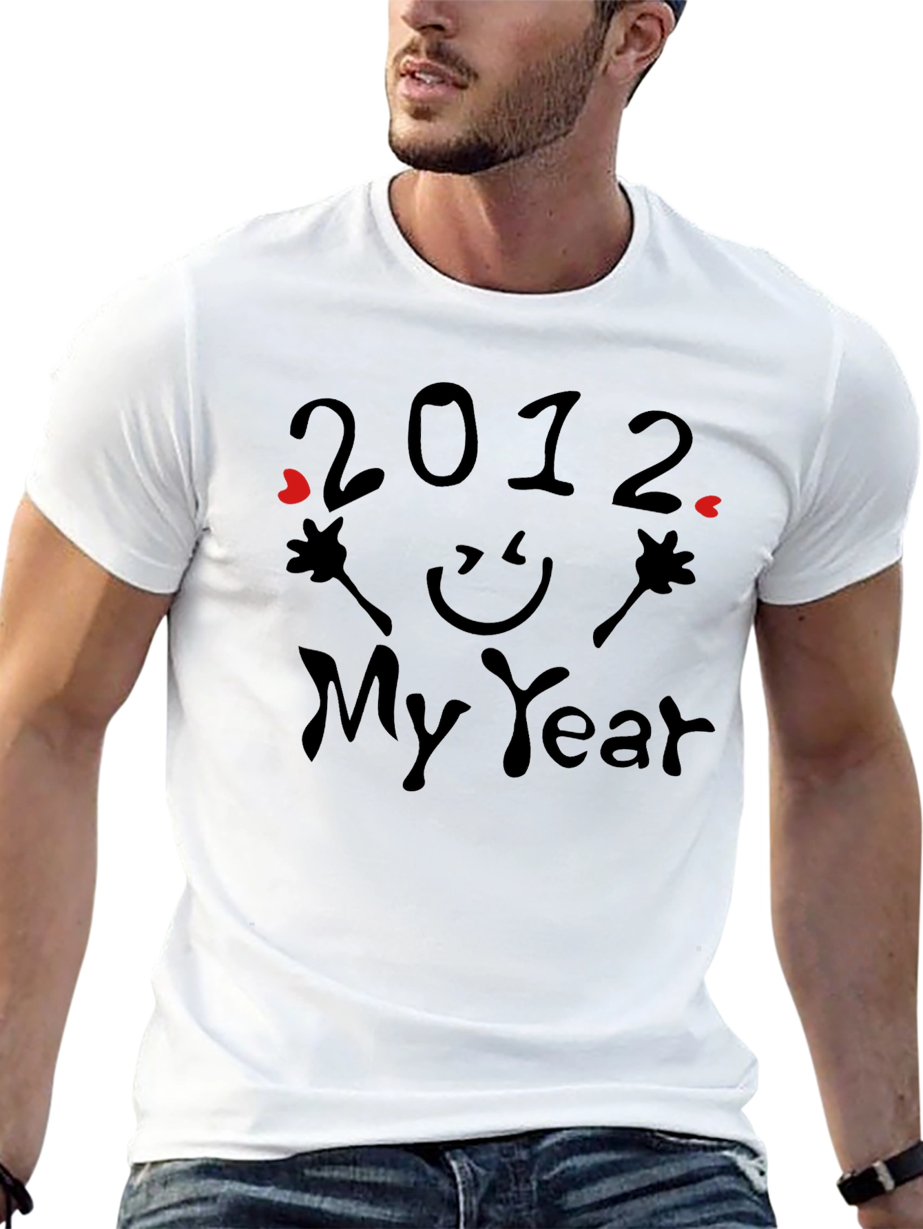 2012 My Year Graphic Print T-Shirt