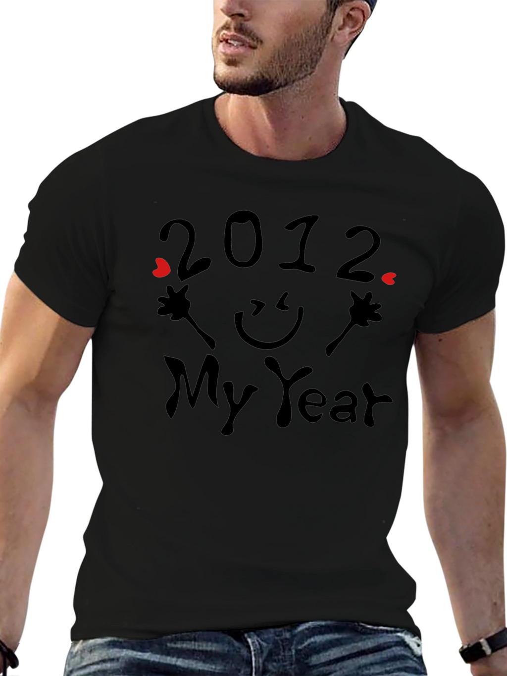 2012 My Year Graphic Print T-Shirt