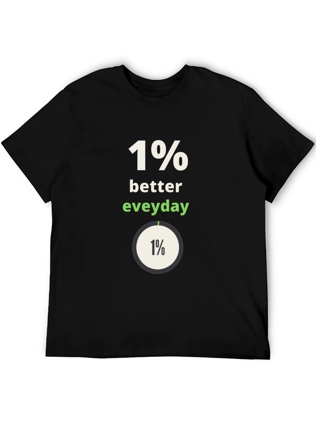 1% Better Everyday Graphic Tee - Black