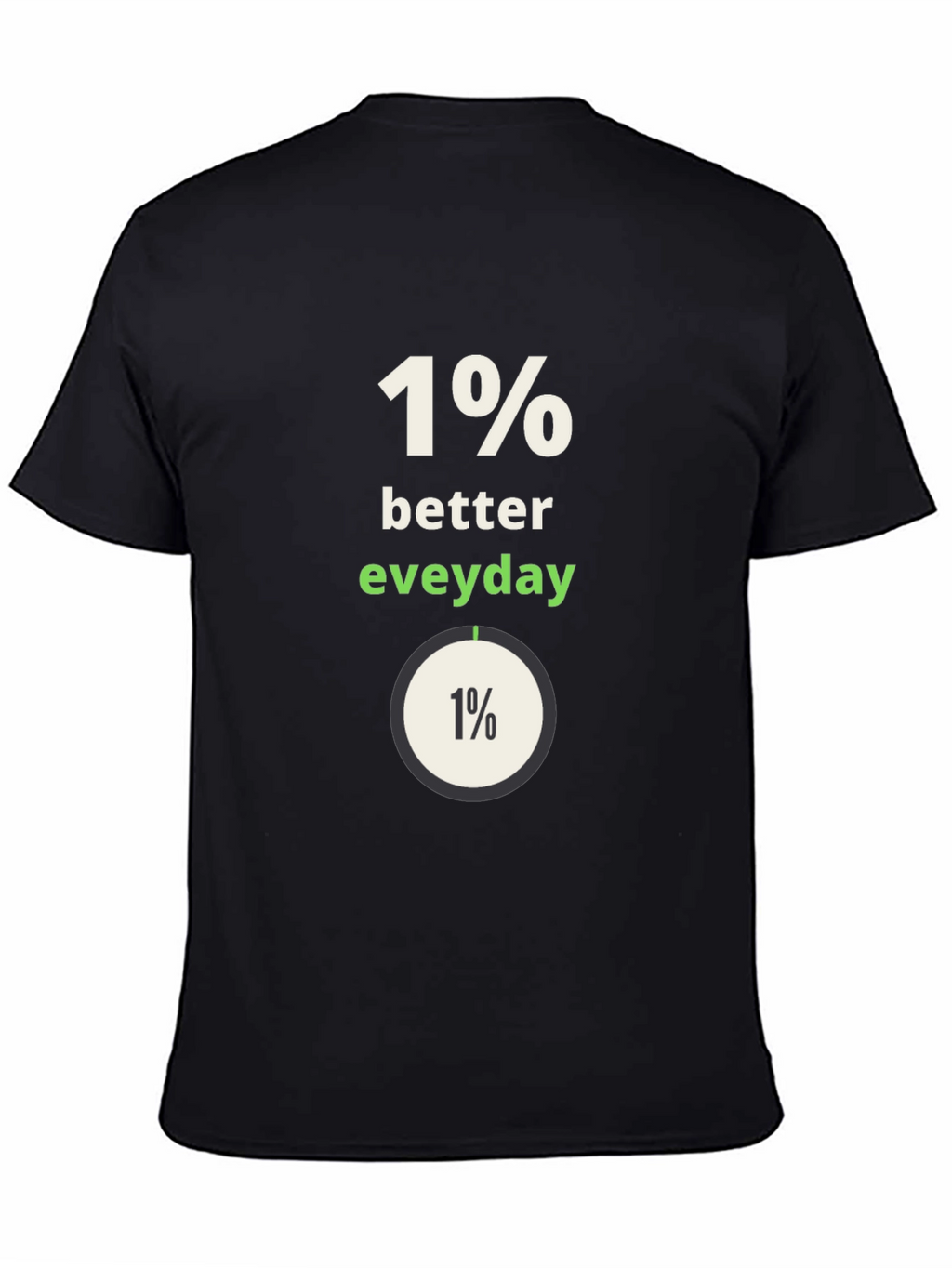 1% Better Everyday Graphic Tee - Black