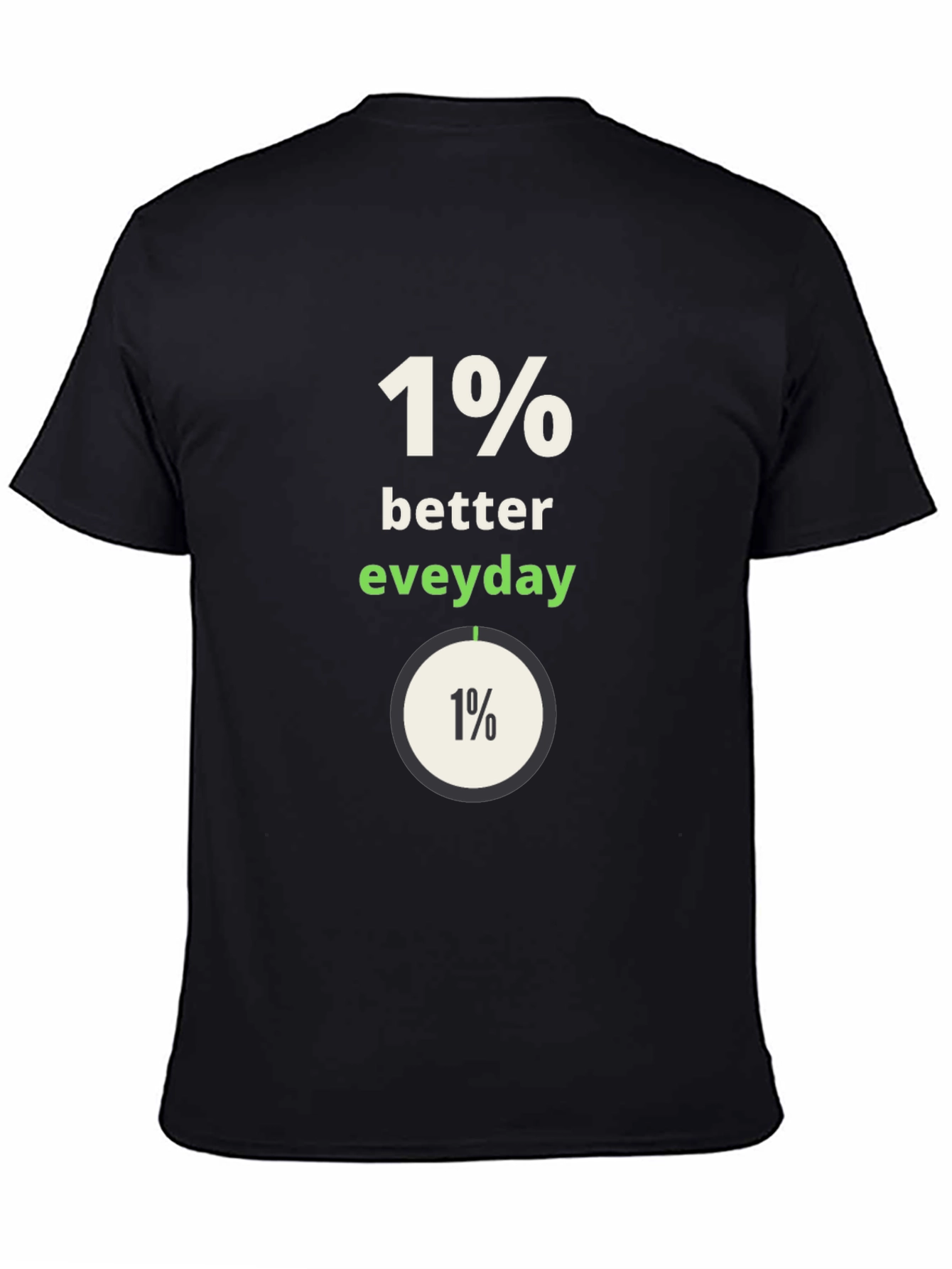 1% Better Everyday Graphic Tee - Black