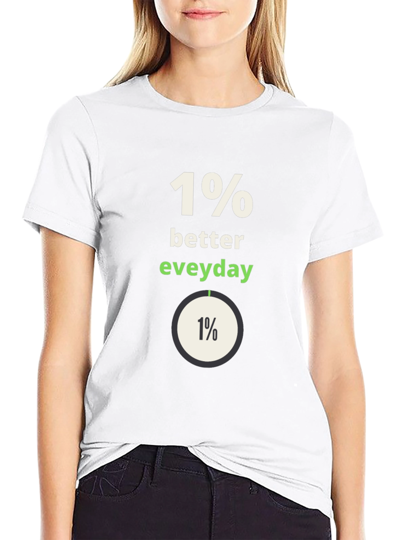 1% Better Everyday Graphic Tee - Black