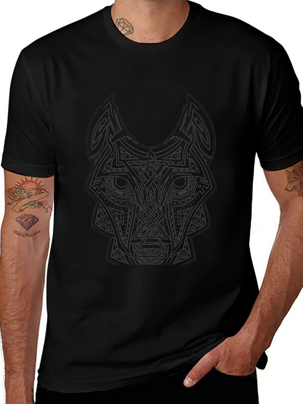 Celtic Wolf T-Shirt - Unique Graphic Tee