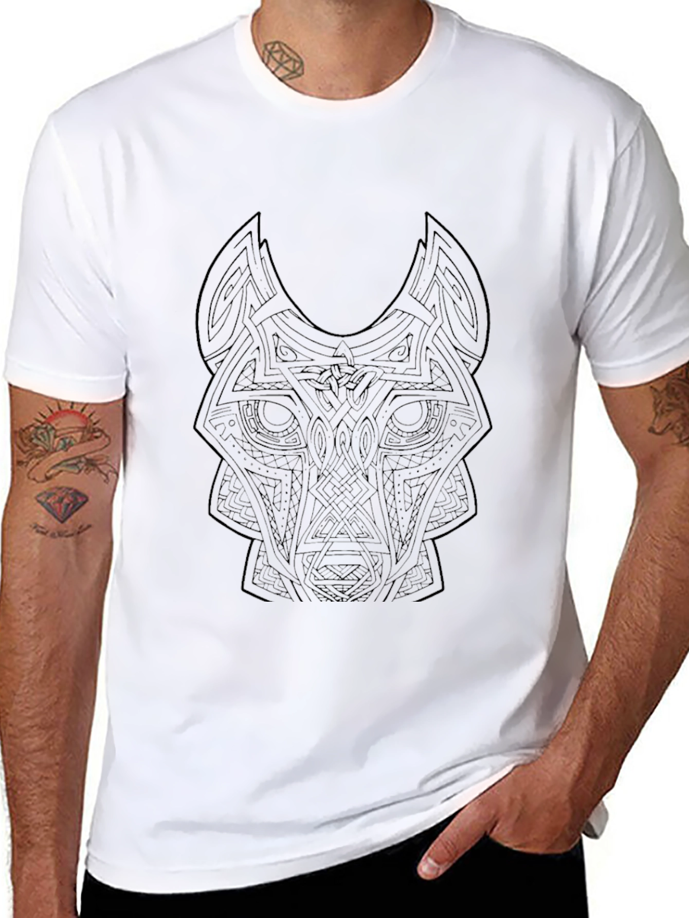 Celtic Wolf T-Shirt - Unique Graphic Tee