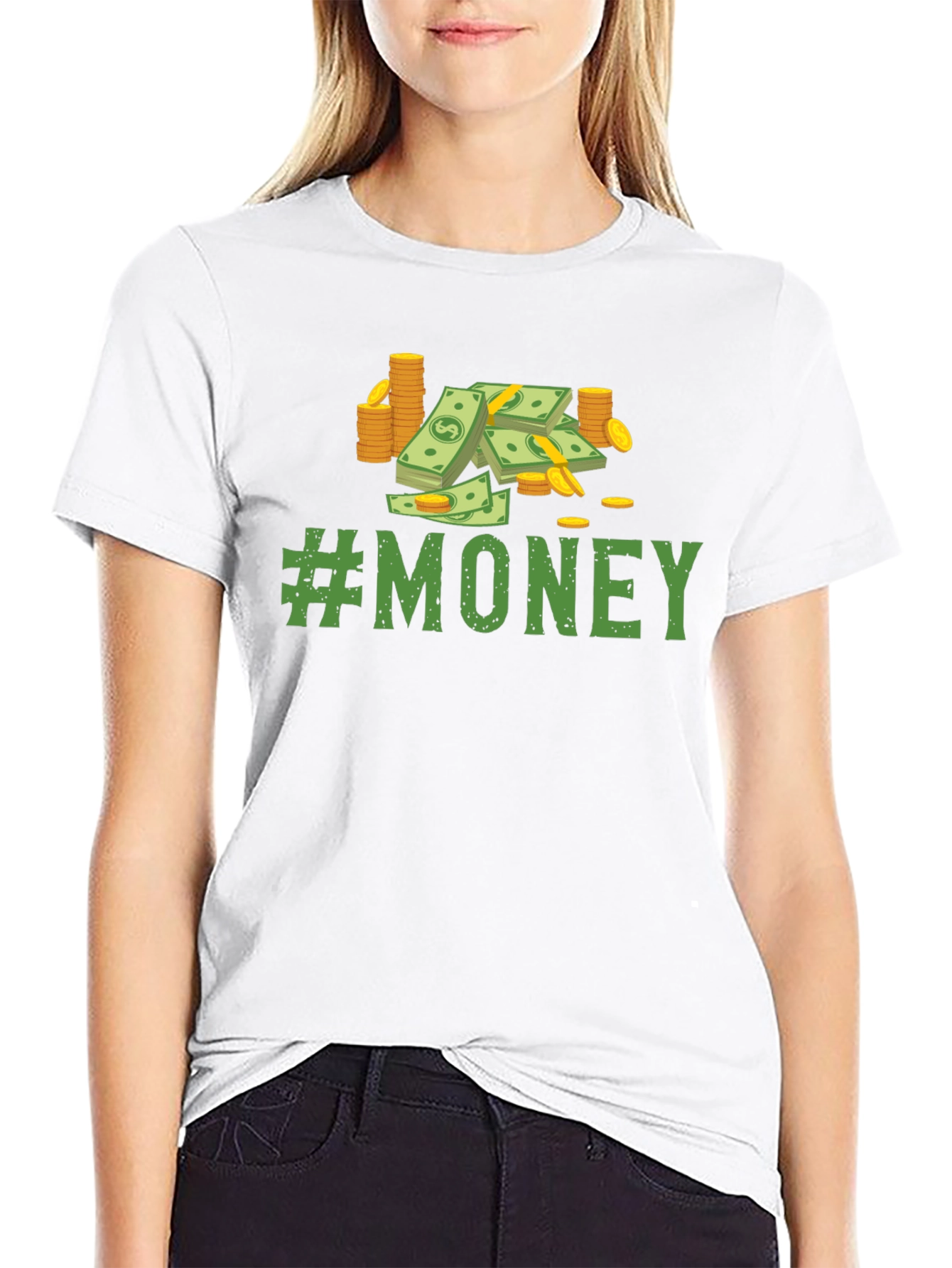 #Money T-Shirt - Black Cotton Tee