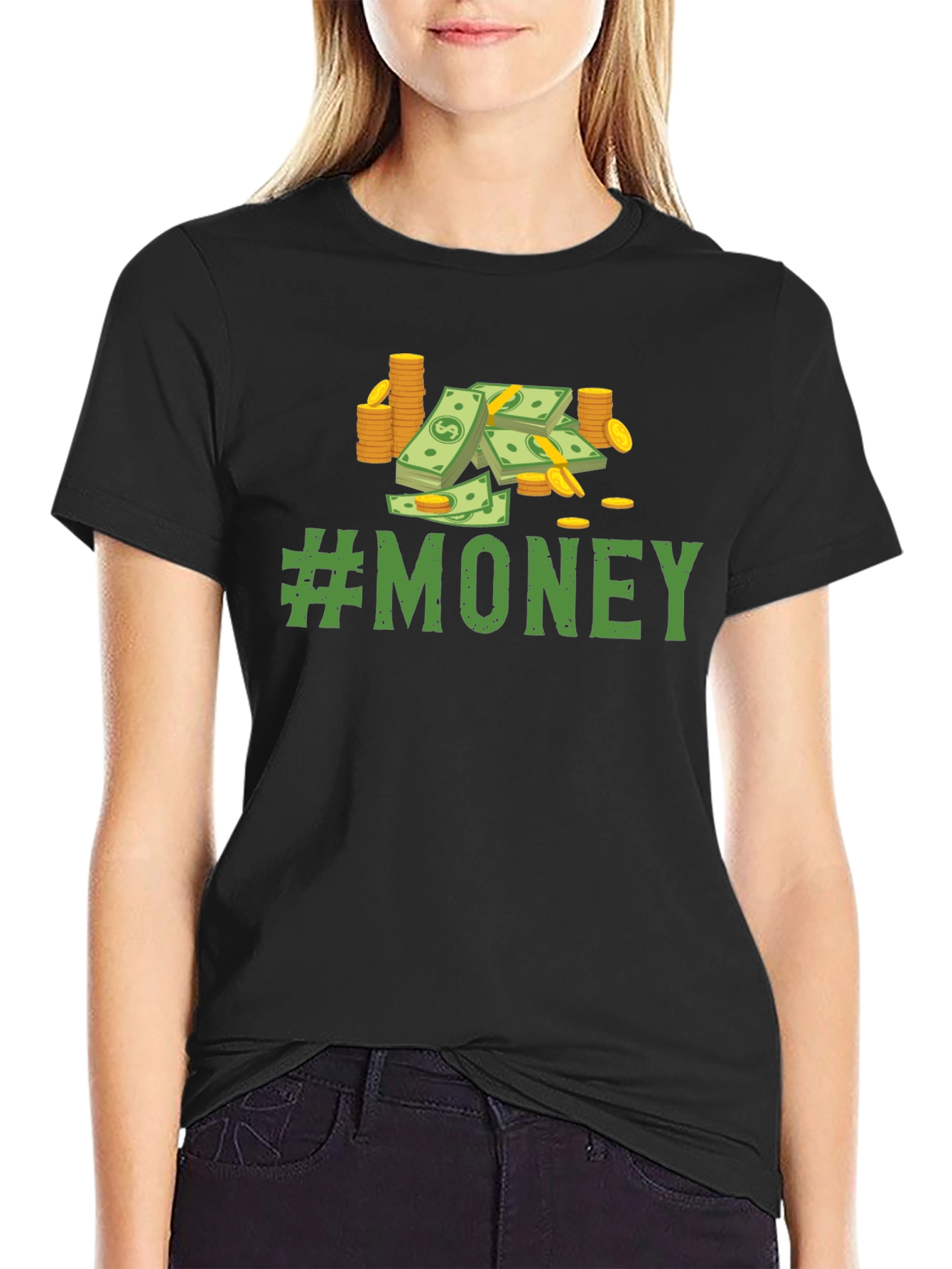 #Money T-Shirt - Black Cotton Tee