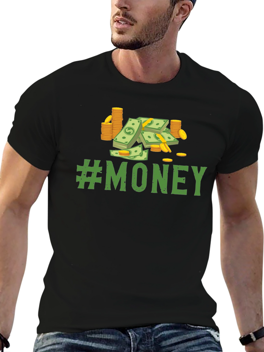 #Money T-Shirt - Black Cotton Tee