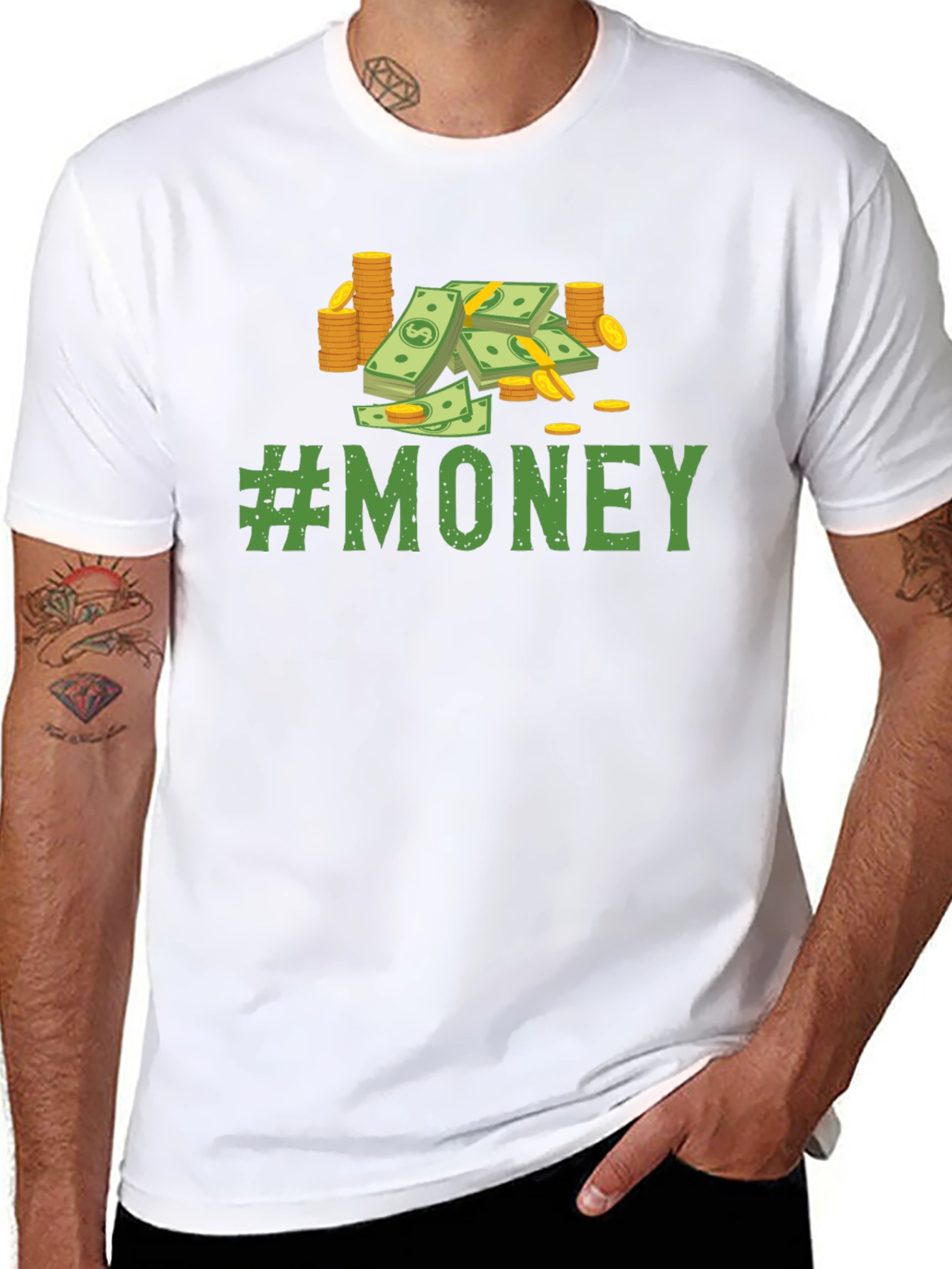 #Money T-Shirt - Black Cotton Tee