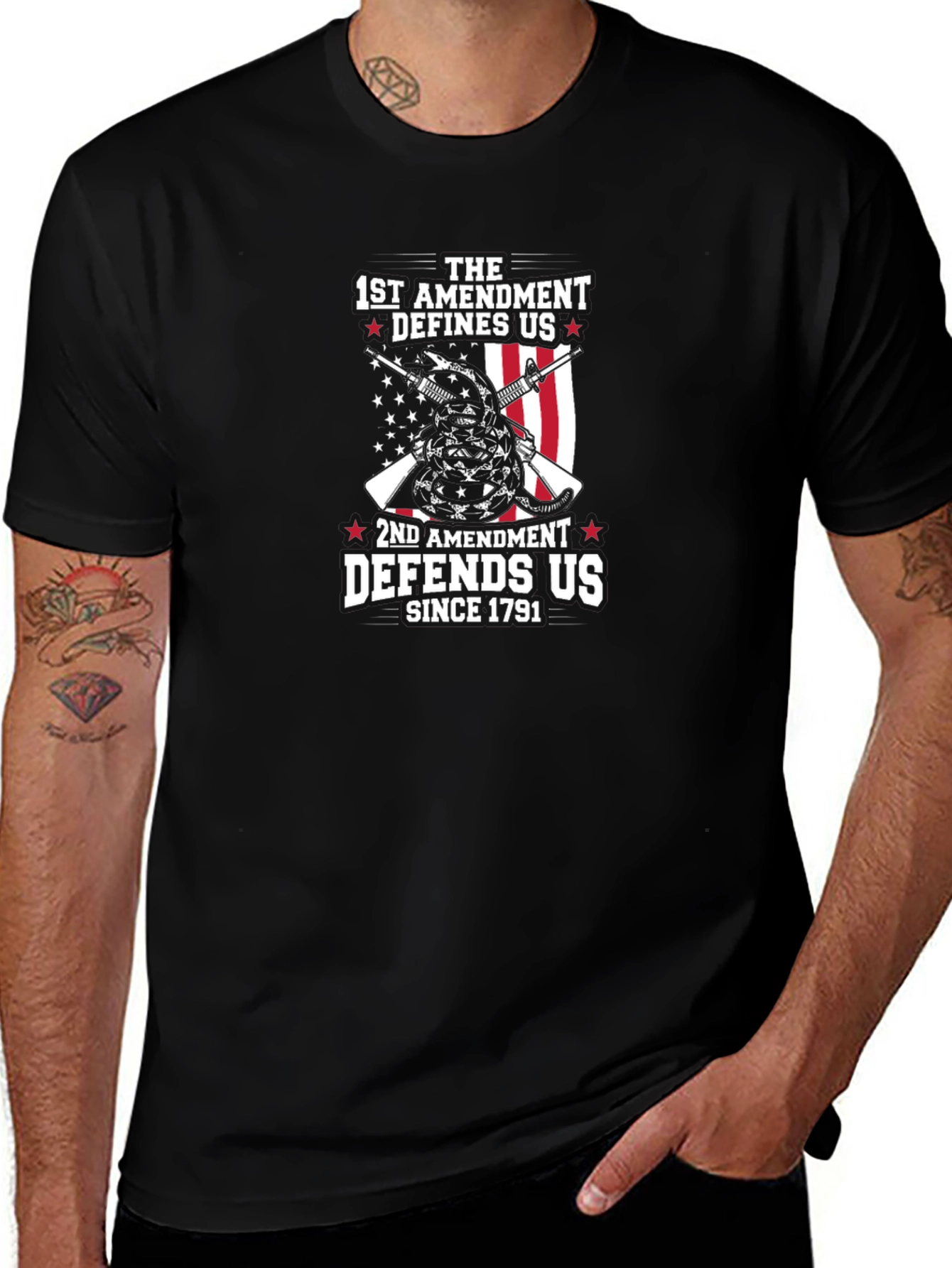 1st & 2nd Amendment Graphic T-Shirt