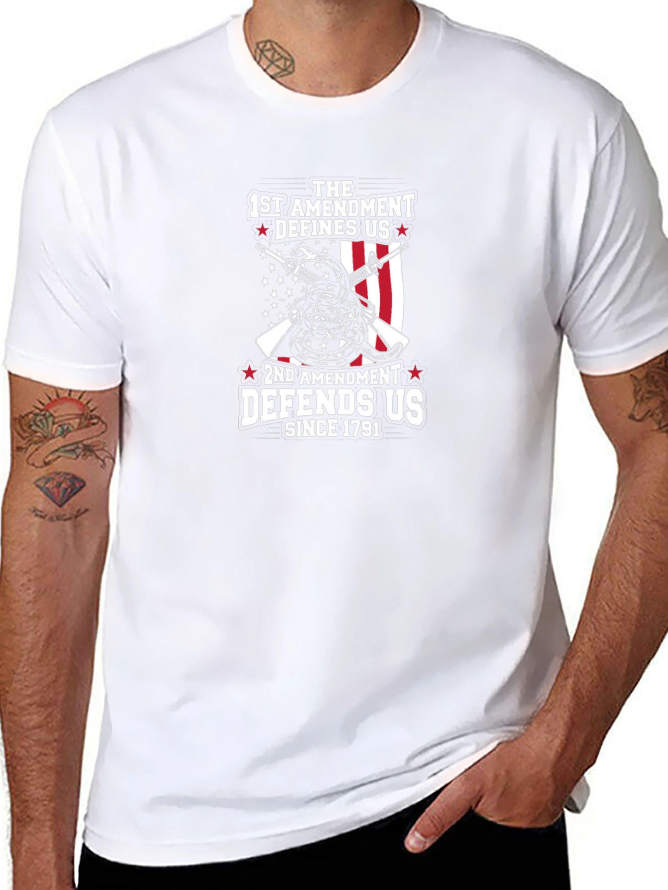 1st & 2nd Amendment Graphic T-Shirt